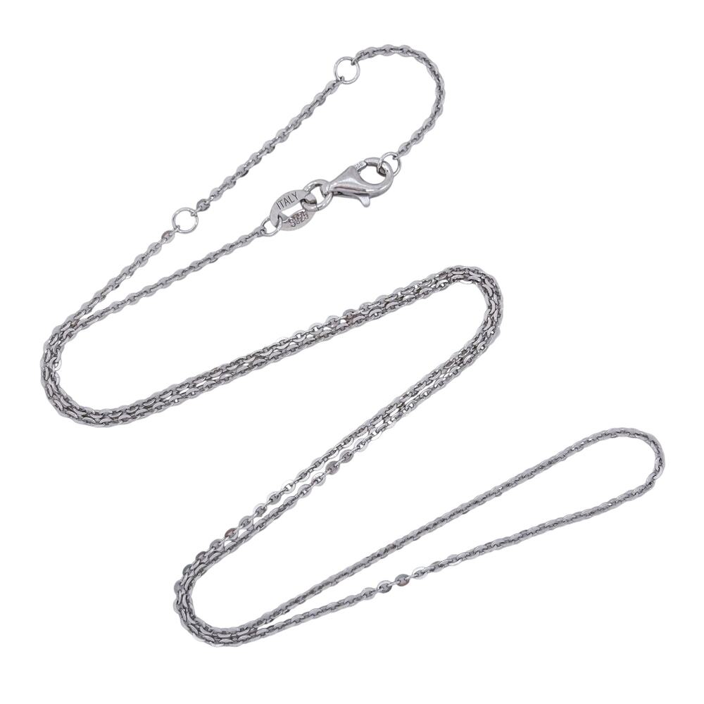 Vintage Sterling Silver 925 Cable Chain Necklace 15.5", 16.5", 17.5"